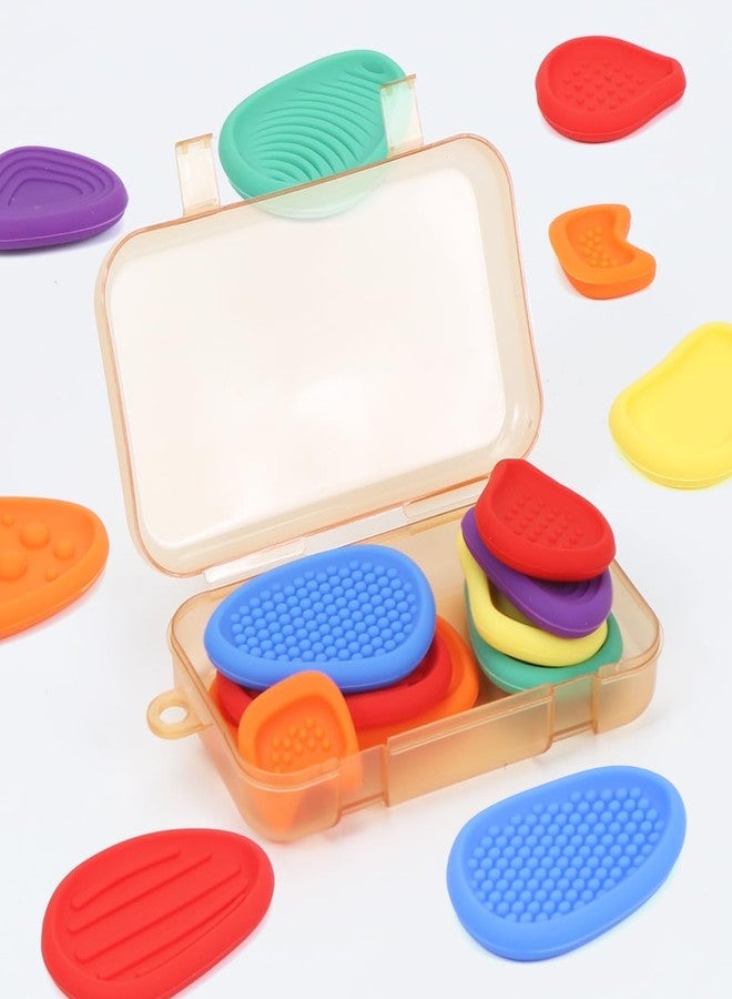 squishy 9 PCS Sensory Toys, Sensory Stones for Autistic Kids and Adults, Fidget Toys for Stress Relief and Focus, Tactile Sensory Toys with Storage Box - Image 5